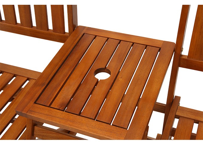 ガーデンチェア 二人用 木製 木製ベンチ 夫婦の安らぎ 幅141cm