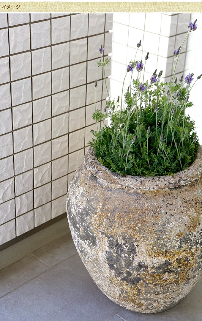 【茶道具】大きな花瓶石器ヴィンテージ植木鉢 fit=scale-down,w=1200