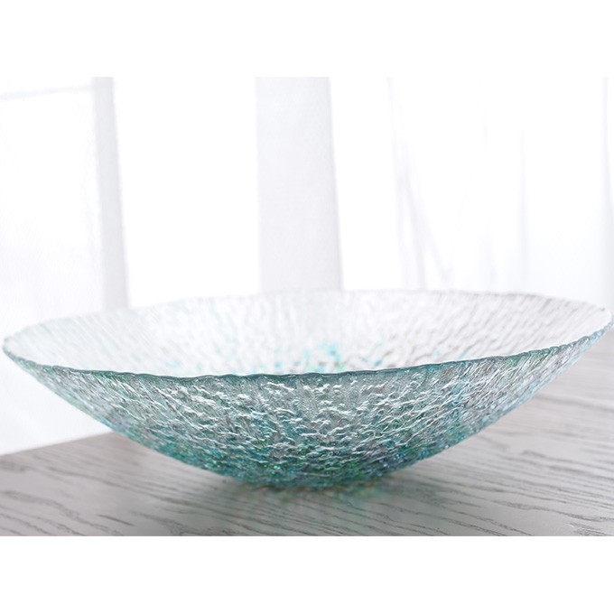 ADERIA 生け花 花器 日本製 アデリア 津軽びいどろ 水盤 A 「朝露」 F