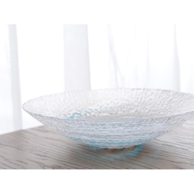 ADERIA 生け花 花器 日本製 アデリア 津軽びいどろ 水盤 「渦シモ」 F