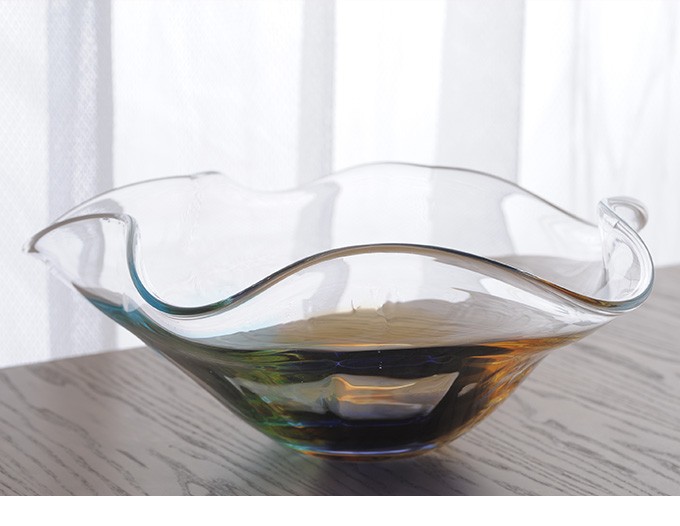 ADERIA 生け花 花器 日本製 津軽びいどろ 水盤 「薫風」 F-75245 国産