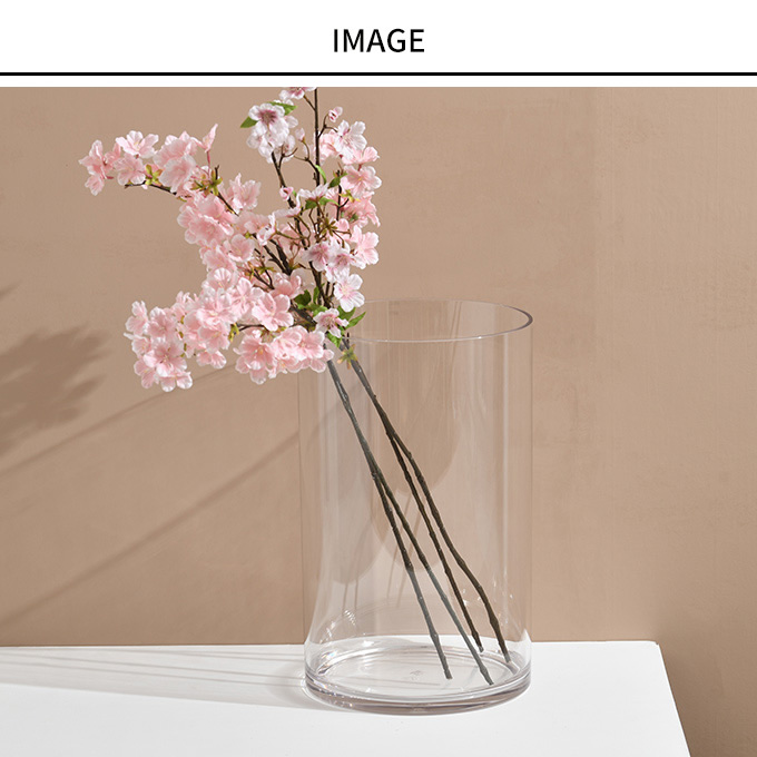 花瓶 クリア 割れない ポリカ ストレートアール 直径25×高さ40cm 