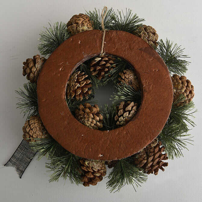 クリスマスリース フェイクグリーン おしゃれ 造花 壁飾り 玄関 北欧