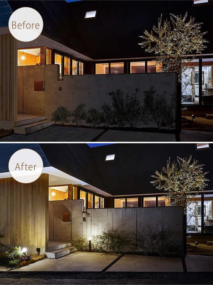 探訪日本の庭セット 屋外ライト LED 庭園灯 自動点灯 ガーデンライト コンセント