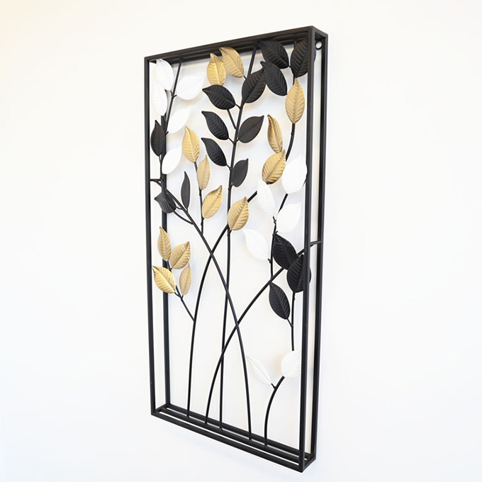 ウォールデコ アイアン 壁飾り インテリア 北欧 ウォールアート 三色