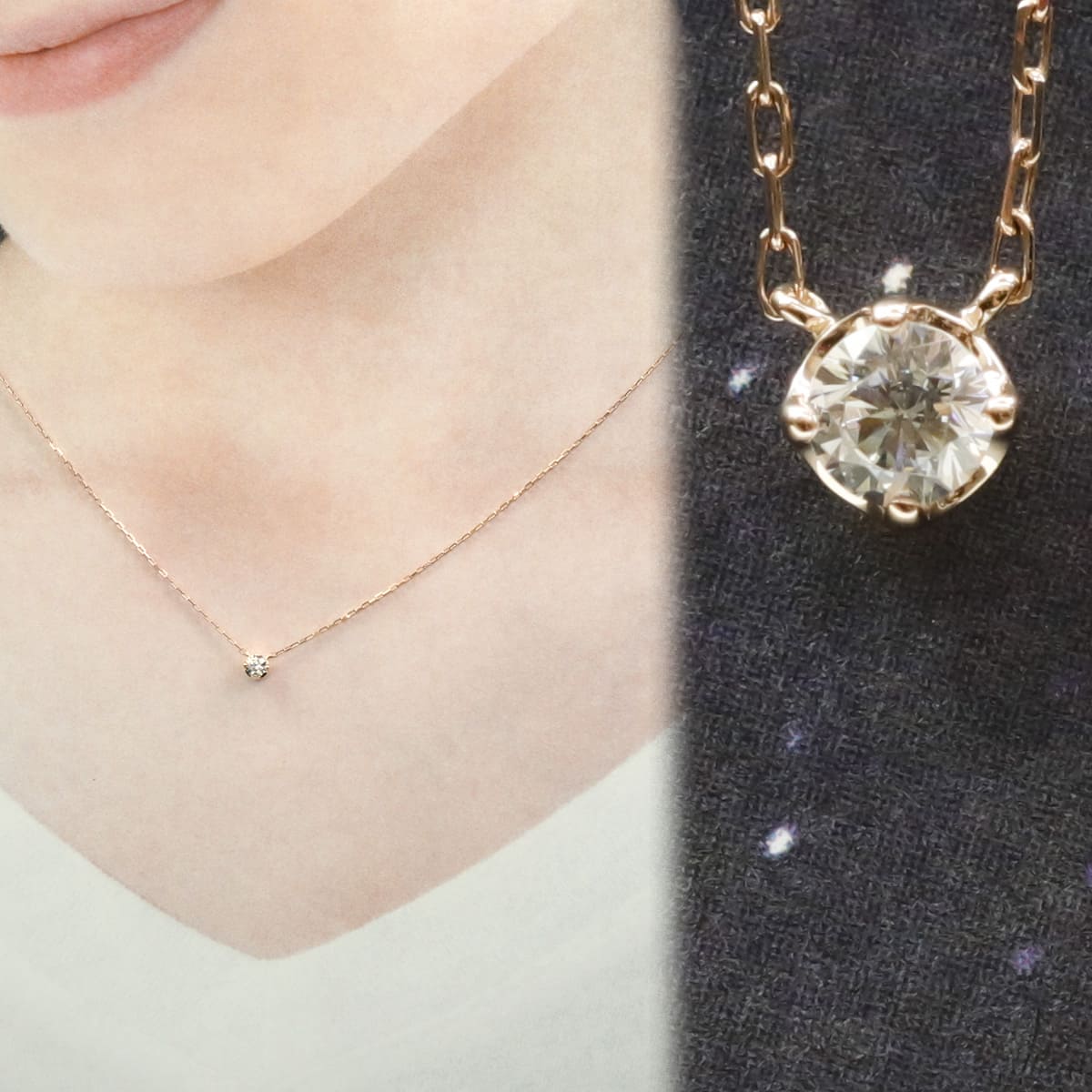4℃（ヨンドシー） ネックレス レディース ペンダント 一粒 K10 ピンク 
