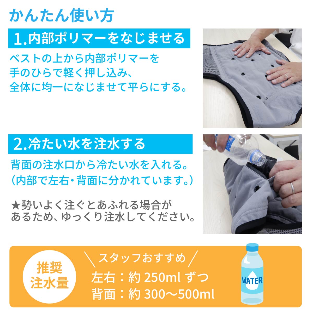 冷却ベスト 水冷ベスト 気化熱 冷感ベスト 水冷服 バッテリー不要 保冷