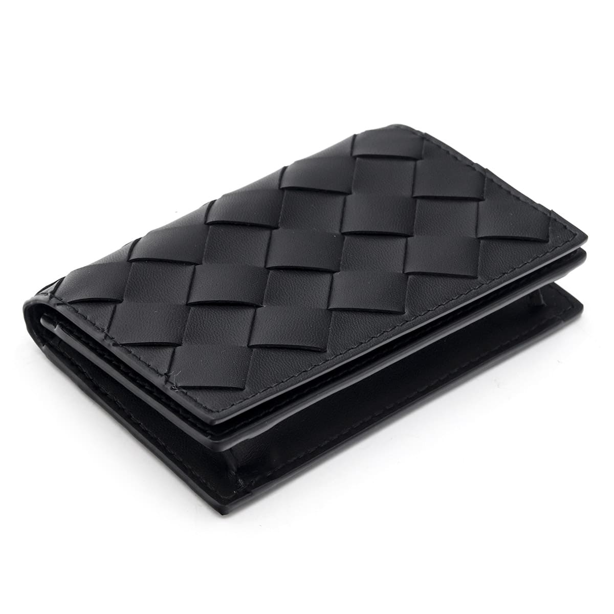 Bottega Veneta ブラックレザー名刺入れ ボッテガヴェネタ カードケース BOTTEGA VENETA 名刺入れ