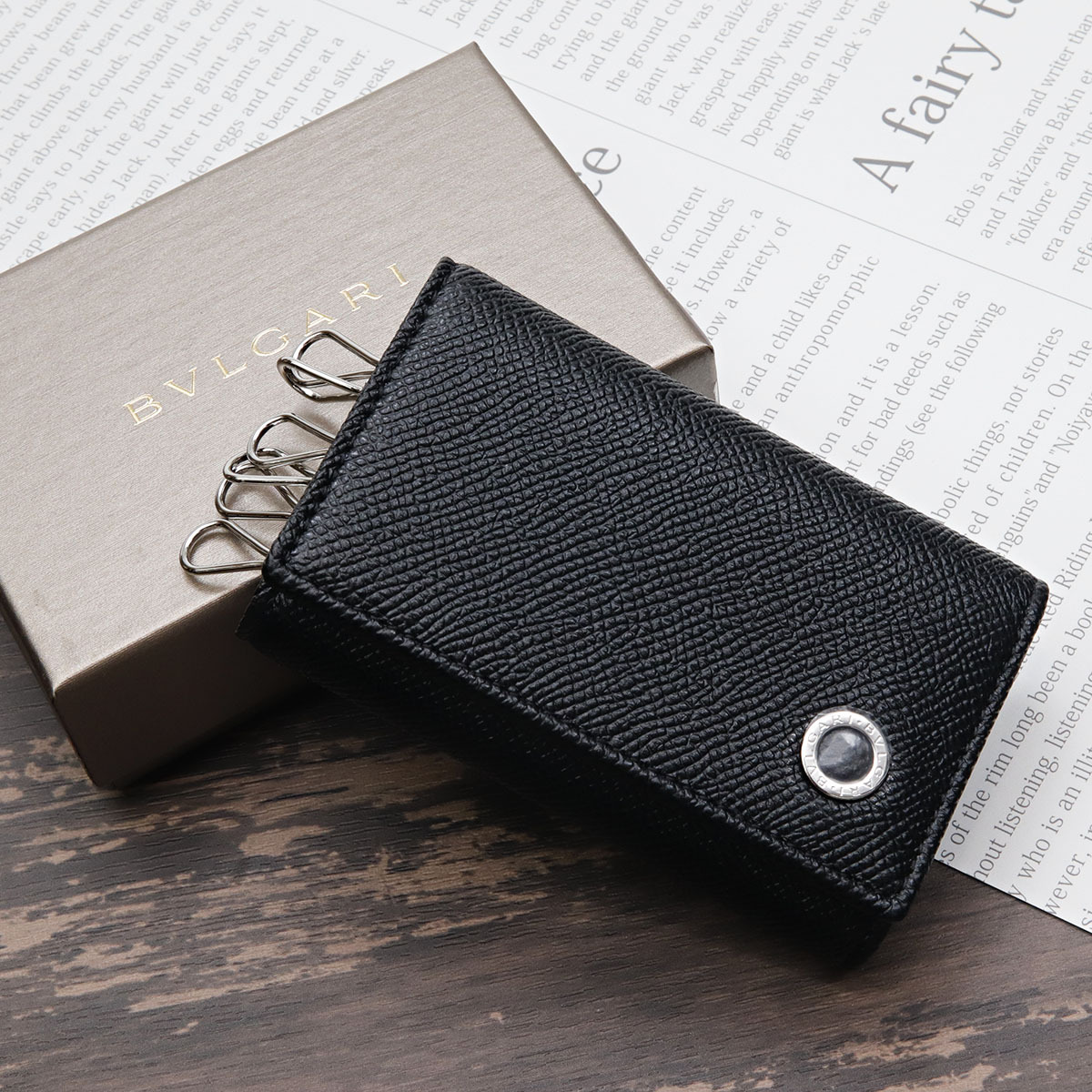 BVLGARI（ブルガリ） キーケース メンズ ブルガリブルガリ ブラック