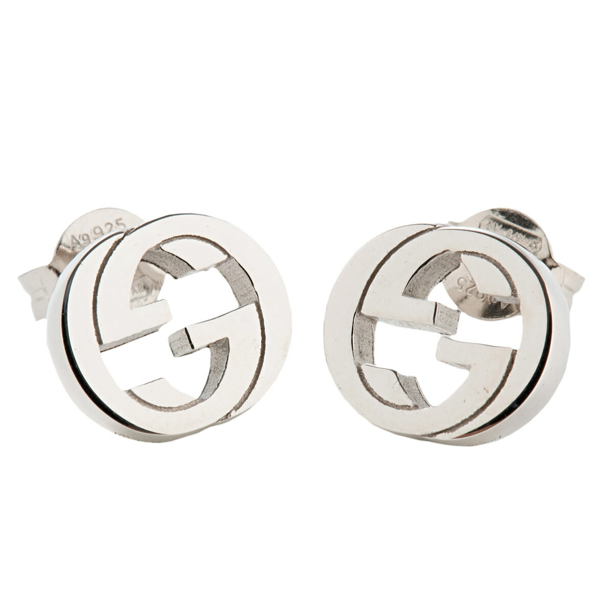 グッチ ピアス GUCCI インターロッキング Gロゴ シルバー 356289 J8400