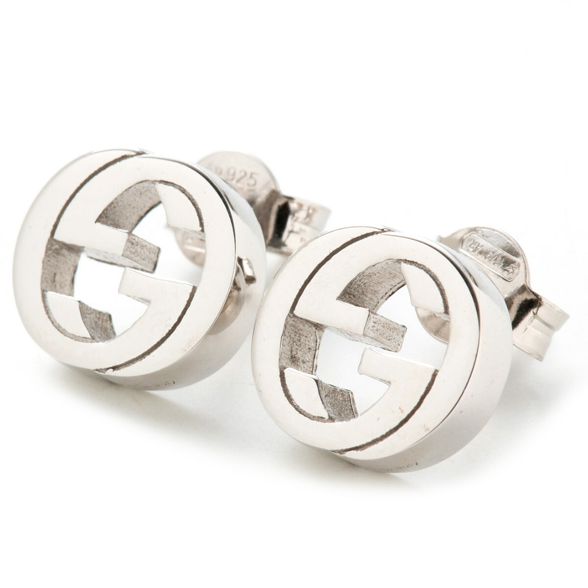 グッチ ピアス GUCCI インターロッキング Gロゴ シルバー 356289 J8400