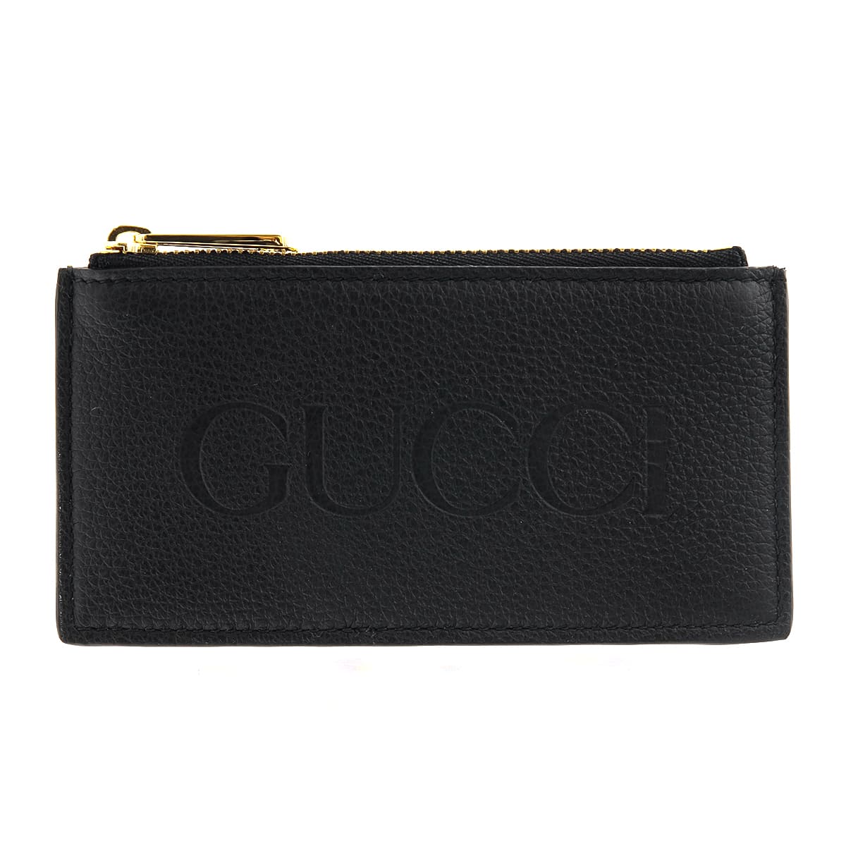 グッチ メンズ カードケース GUCCI ロゴ ジップカードケース ブラック