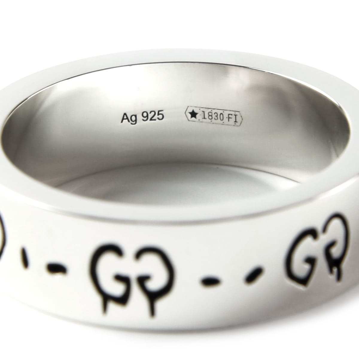 GUCCI ゴースト シンプルロゴリング 保存袋付き 11号 garlandstore_gucci-724