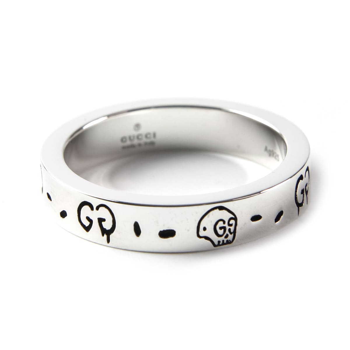 【新品磨き】GUCCI グッチゴースト リング 10号 〈ナロータイプ〉 グッチ 指輪 メンズ 正規品 シルバーアクセサリー GUCCI リング GHOST