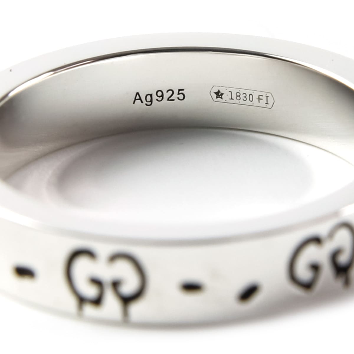 グッチ 指輪 メンズ 正規品 シルバーアクセサリー GUCCI リング GHOST