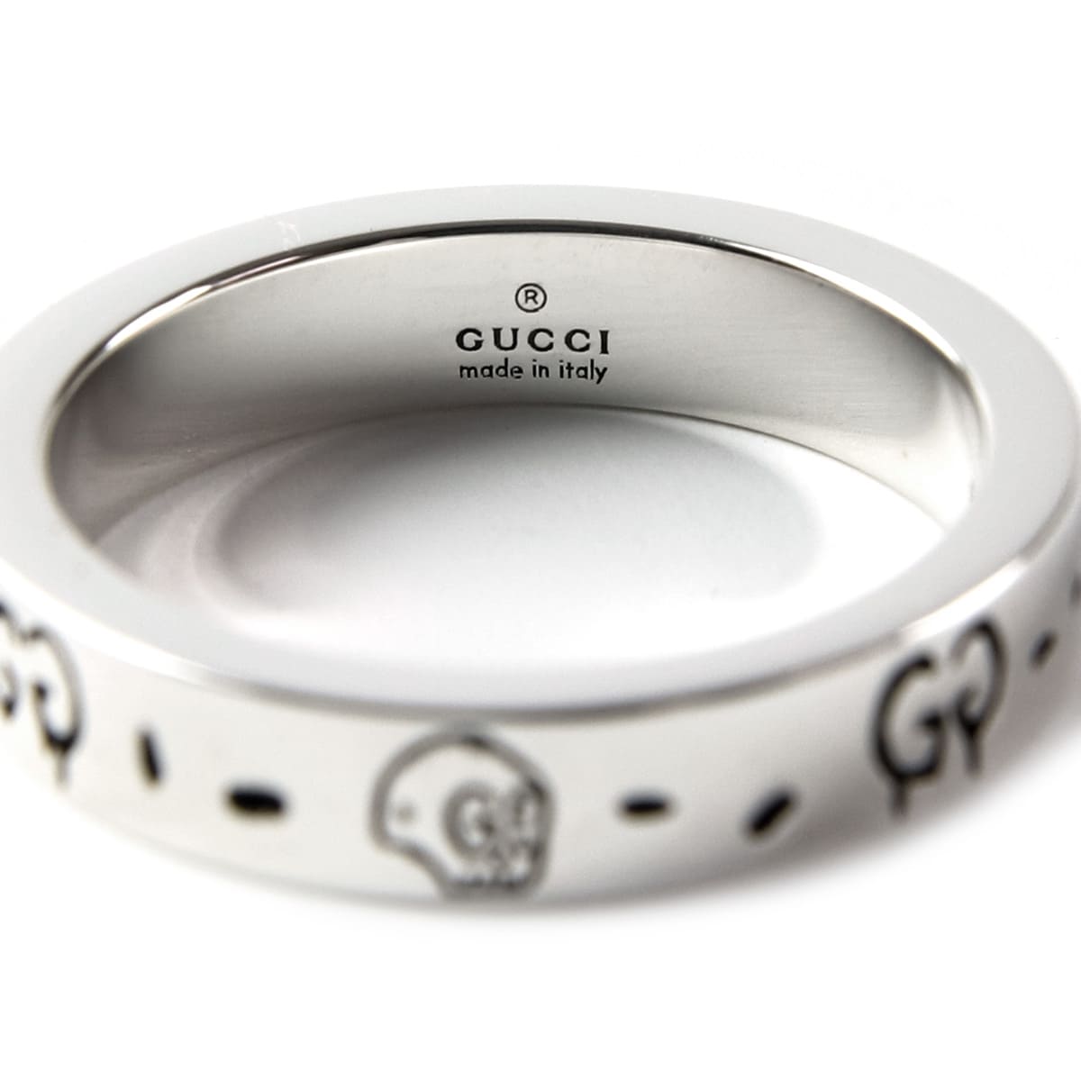 GUCCI ゴースト リング シルバー 24号 グッチ 指輪 メンズ 正規品 シルバーアクセサリー GUCCI リング GHOST