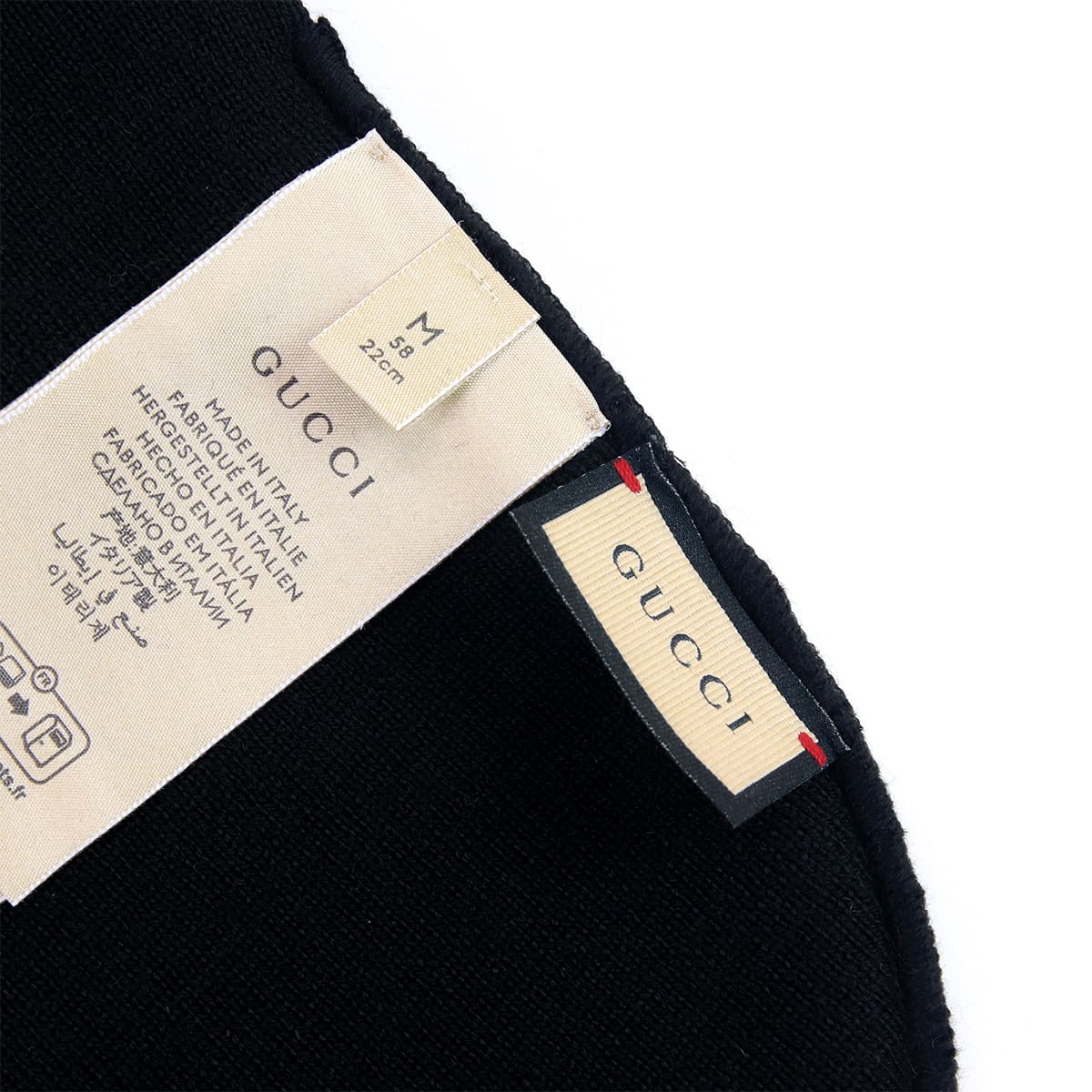 グッチ ニット帽 メンズ 正規品 GUCCI 帽子 エンブロイダリー付き