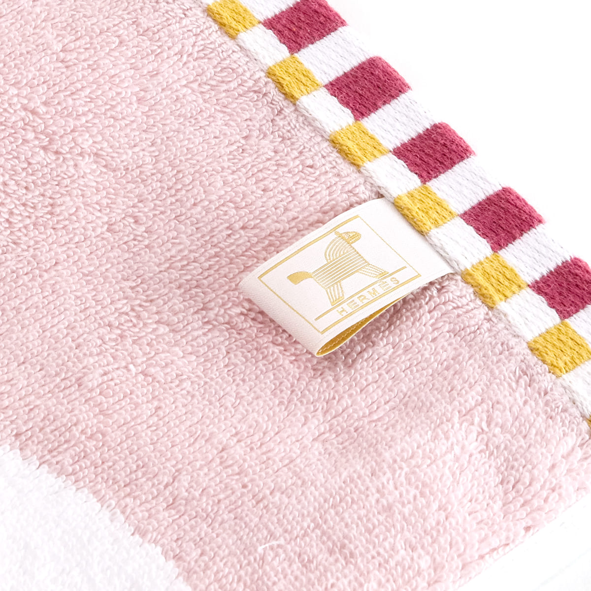 HERMES♡Hロゴ♡タオルハンカチ♡ピンク♡新品未使用