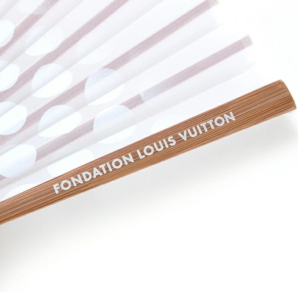 ルイヴィトン 扇子 せんす 団扇 うちわ フォンダシオン 【ルイヴィトン美術館 LOUIS VUITTON ブランド セール 新品 正規品 ドット 夏 お祭り 納涼 】
