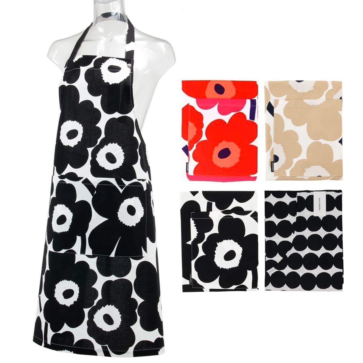 マリメッコ エプロン marimekko レディース ウニッコ柄 正規品 64161 