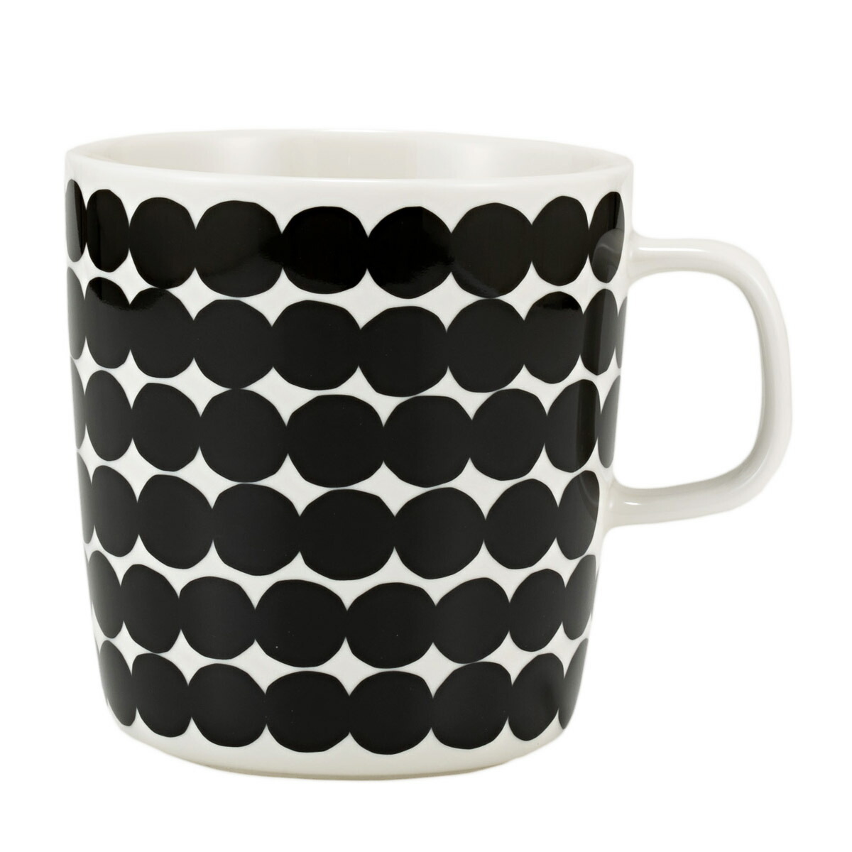 マリメッコ マグカップ marimekko RASYMATTO ラシィマット 400ml ホワイト×ブラック 067497 190 レンジ可 大きめ クリスマス プレゼント 新品 正規品 2025 通販