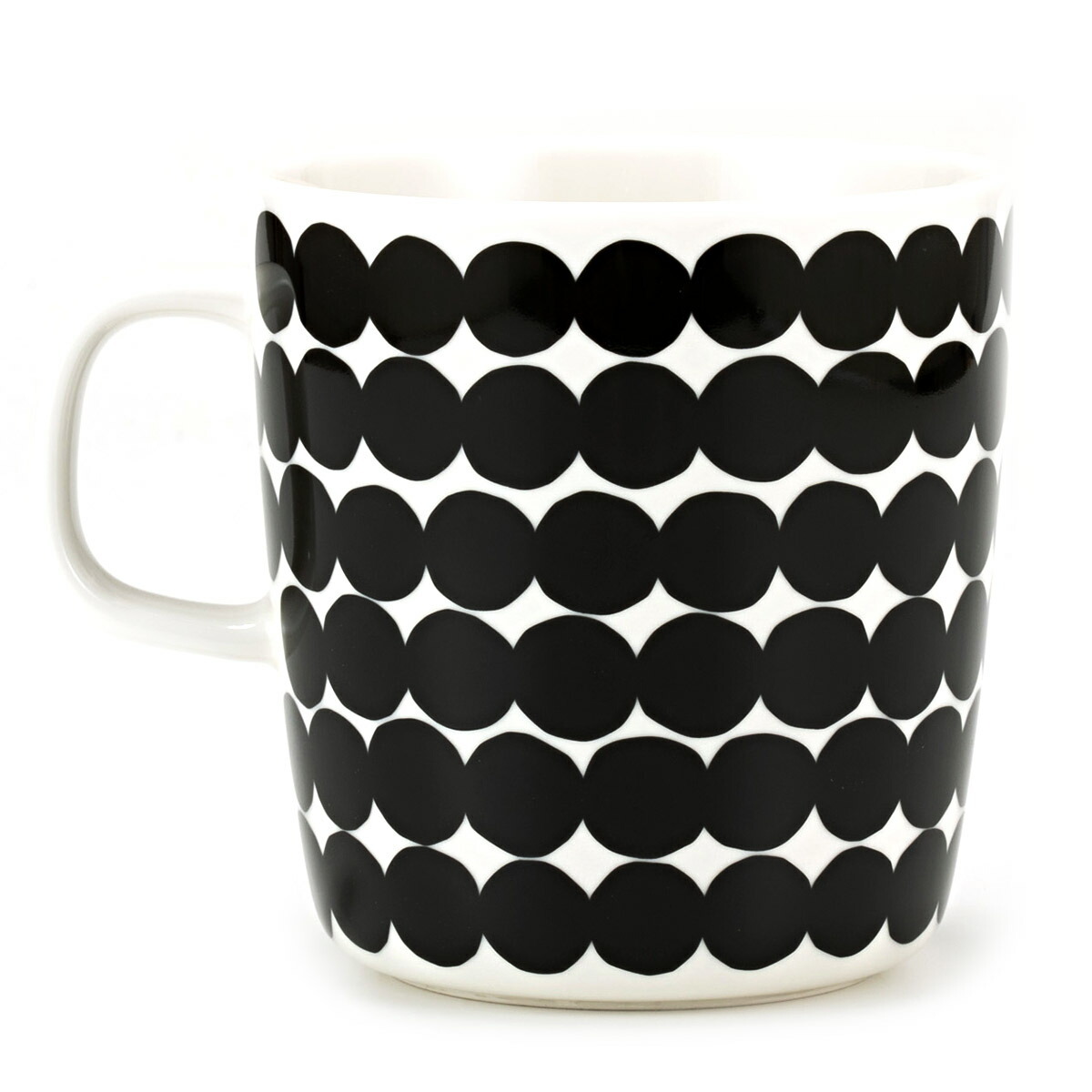 マリメッコ マグカップ marimekko RASYMATTO ラシィマット 400ml ホワイト×ブラック 067497 190 レンジ可 大きめ クリスマス プレゼント 新品 正規品 2025 通販