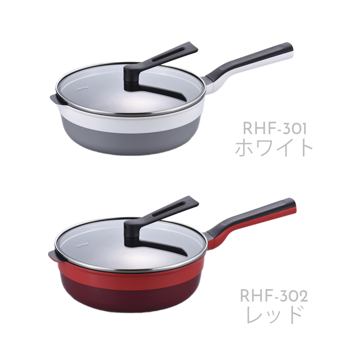 Amazon｜レミパンプラス（24cm／レッド） RHF-302｜フライパン