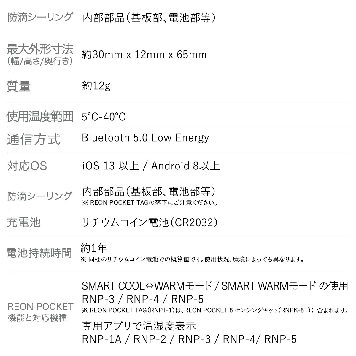 SONY REON POCKET PRO ソニー レオンポケットプロ ウェアラブルクーラー センシングキット RNPK-P1T ソニー REON POCKET PRO ネッククーラー 熱中症対策 首 冷却の画像