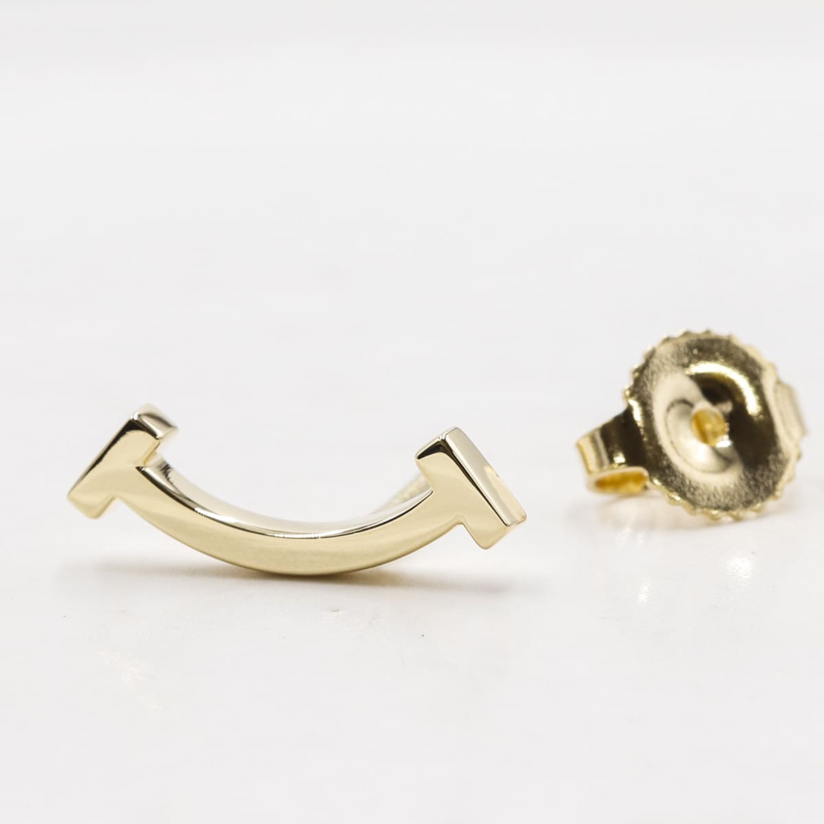 ティファニー ピアス k18 Tスマイル イエローゴールド K18YG 63055352