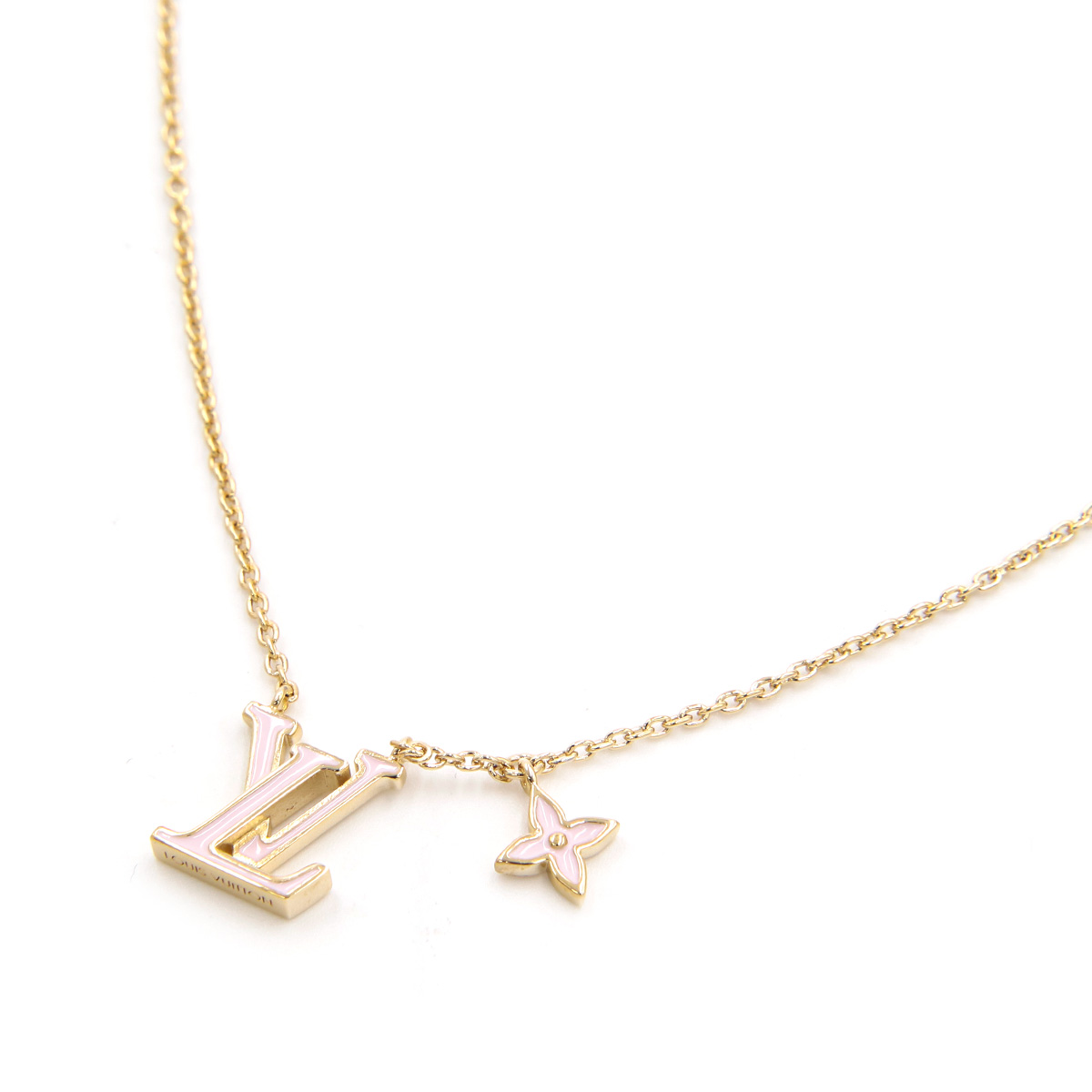 ルイヴィトン LOUIS VUITTON ネックレス レディース ペンダント コリエ・LV アイコニック エナメル ゴールド M01215