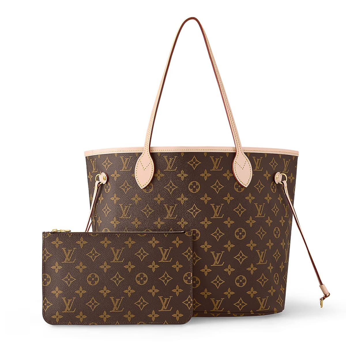 ルイヴィトン LOUIS VUITTON バッグ トートバッグ モノグラム キャンバス レディース ネヴァーフル MM ベージュ M40995