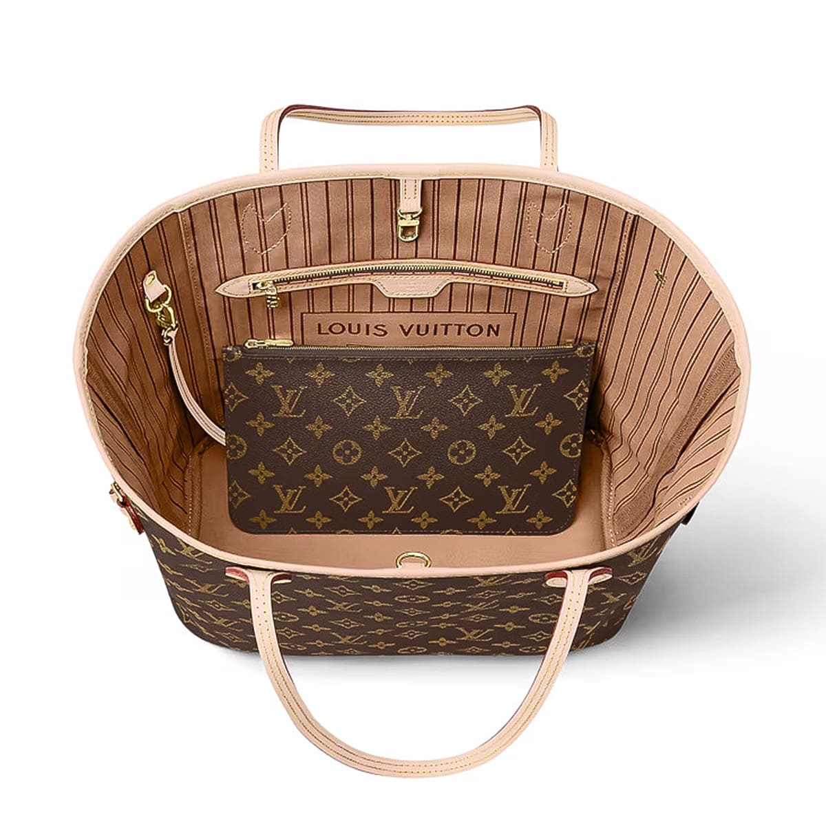 ルイヴィトン モノグラム レディース バッグ LOUIS VUITTON トートバッグ キャンバス ネヴァーフル MM ベージュ M40995
