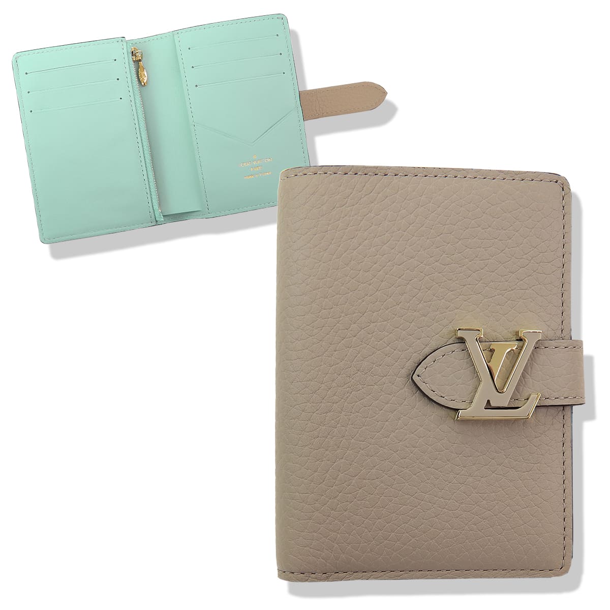 ルイヴィトン LOUIS VUITTON 財布 二つ折り財布 カプシーヌ LV ヴェルティカル CPウォレット ガレ M82198