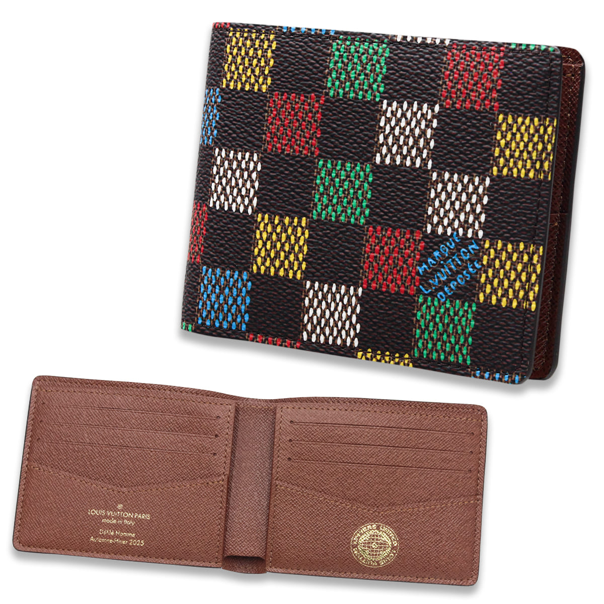 ルイヴィトン 財布 LOUIS VUITTON 二つ折り財布 メンズ 小銭入れ無し