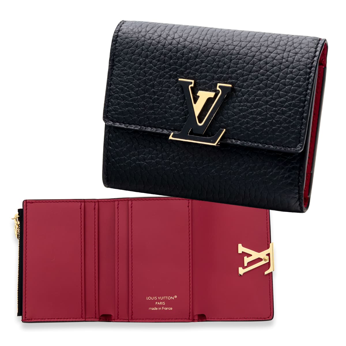 ✨極上美品✨ルイヴィトン❤️LV ポルトフォイユ　カプシーヌ　コンパクト　RFID ◇カラーリングが大人め【 LV 】ポルトフォイユ・カプシーヌ XS (Louis