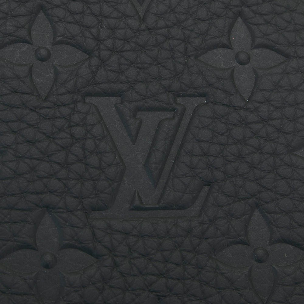 ルイヴィトン財布 メンズ 長財布 二つ折り モノグラム エンボス ポルトフォイユ・ブラザ ブラック M69038 louis vuitton プレゼント 名入れの画像
