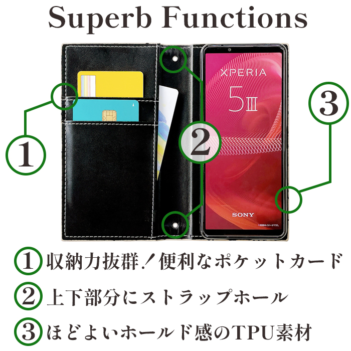 シンプルスマホ 6 5 4 手帳型 ケース カバー あんしんスマホ KY-51B スマホケース OPPO A79 5G Reno9 A Reno7 A OPG04 Reno5 A こだわりの 本革｜garoad｜17