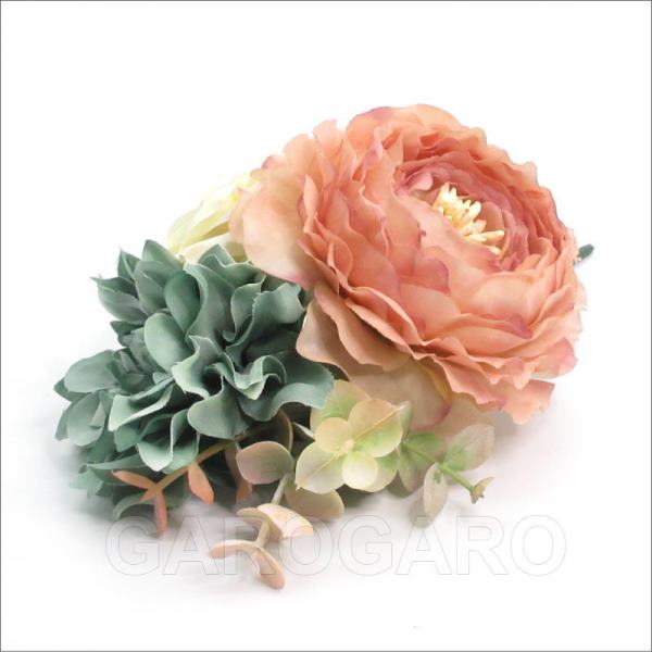 ペパーミントと優しいピンク色の花の花束風 EC-53 [フラメンコ用]｜garogaro｜02