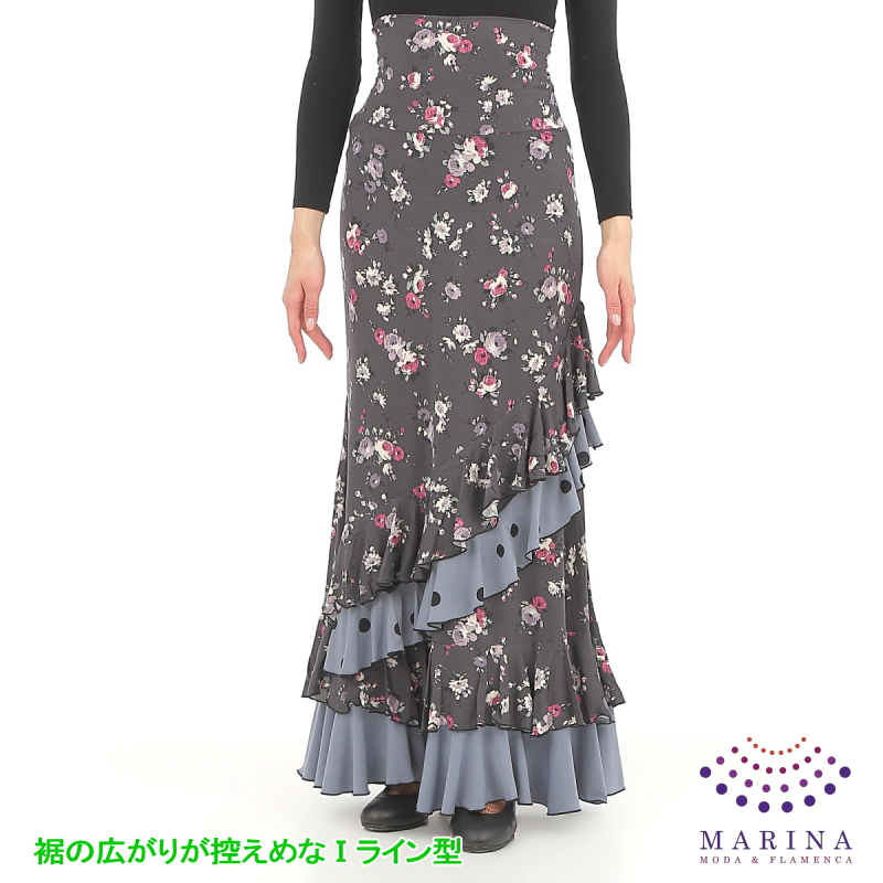 �X�J�[�g Capricho(�J�v���`��) ���f��:D5-1 ���ԕ��@�w�l�p �T�C�Y:L(G)�@�O���[�n×�����݃s���N[�t�������R�p]