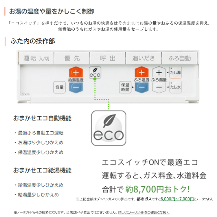 ガス給湯器 ノーリツ 都市ガス 交換工事費セット 20号 エコジョーズ