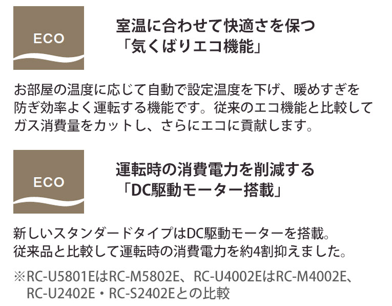 リンナイ ガスファンヒーター 2023年製 RC-U5801PE-WH スタンダード