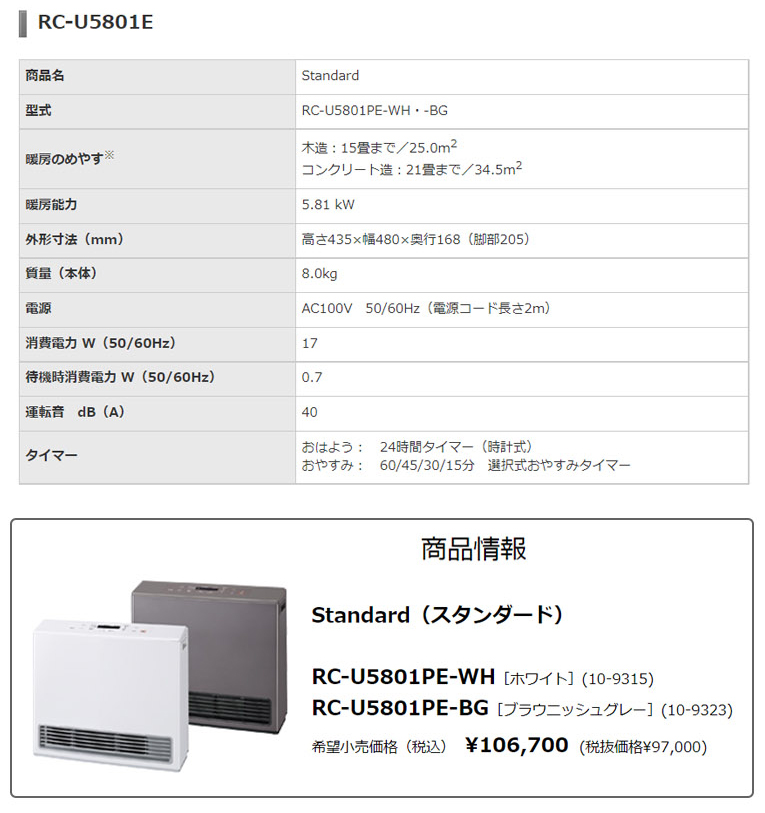 RC-U5801PE