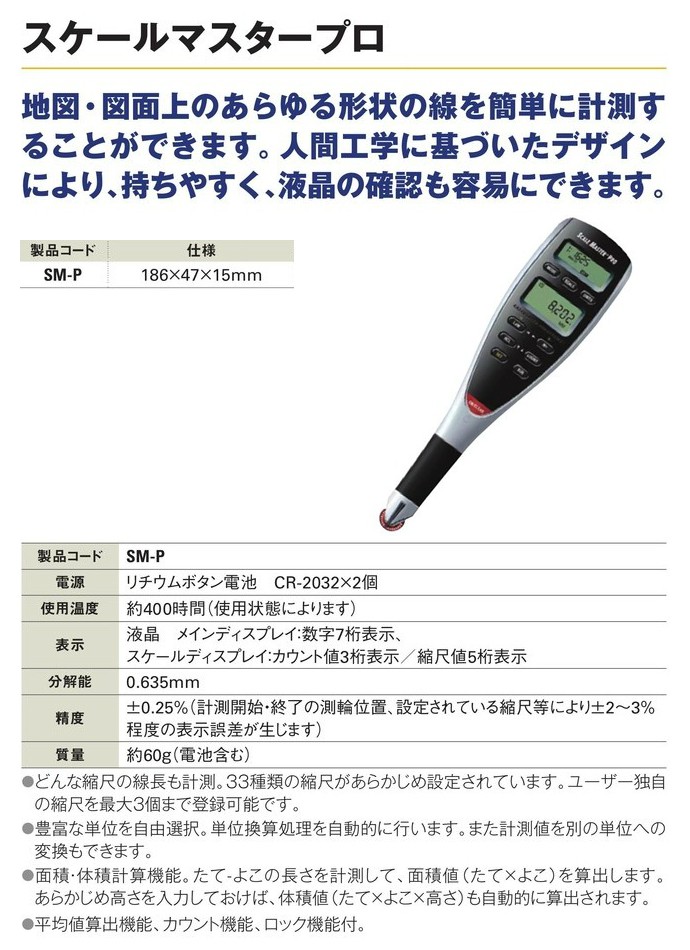 スケールマスタープロ 186×47×15mm SM-P : ths1134 : 工事資材通販