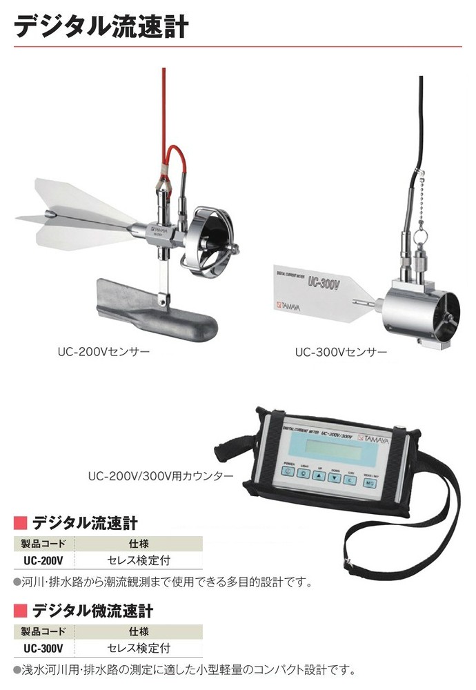 デジタル流速計 セレス検定付 UC-200V : ths2061 : 工事資材通販
