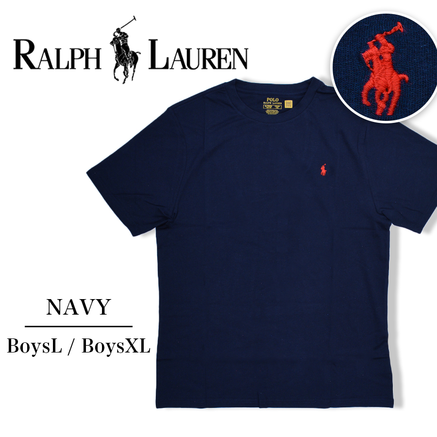 ラルフローレン Tシャツ メンズ レディース クルーネック 半袖 ブランド POLO RALPH LAUREN  無地 綿100% 黒 紺 白 ポニー ロゴ 刺繍 832904【ボーイズサイズ】 | POLO RALPH LAUREN | 03