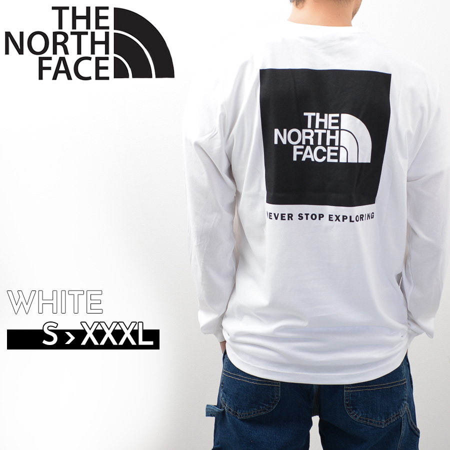 ノースフェイス ロンT 長袖Tシャツ メンズ THE NORTH FACE バックプリント ロゴ NF0A811N クルーネック ボックスロゴ NSE
