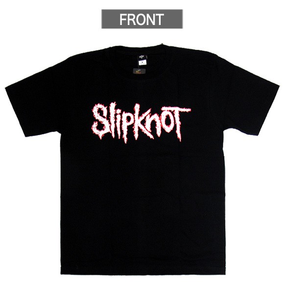 Slipknot スリップノット バンドTシャツ 半袖 BG-0009-BK Slipknot BAND LOGO TEE バンドロゴ  半袖Tシャツ【メール便配送】