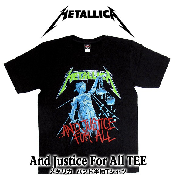 Metallica メタリカ バンドtシャツ 半袖 Bg 0011 Bk And Justice For All Tee 半袖tシャツ メール便対応 Vf Bg 0011 Bk Bell 通販 Yahoo ショッピング