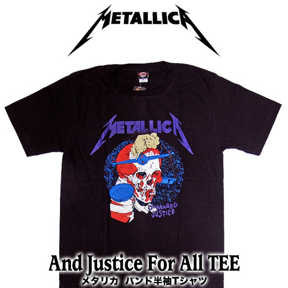 METALLICA メタリカ バンドTシャツ 半袖 BG-0012-BK And Justice For All TEE 半袖Tシャツ【メール便配送】