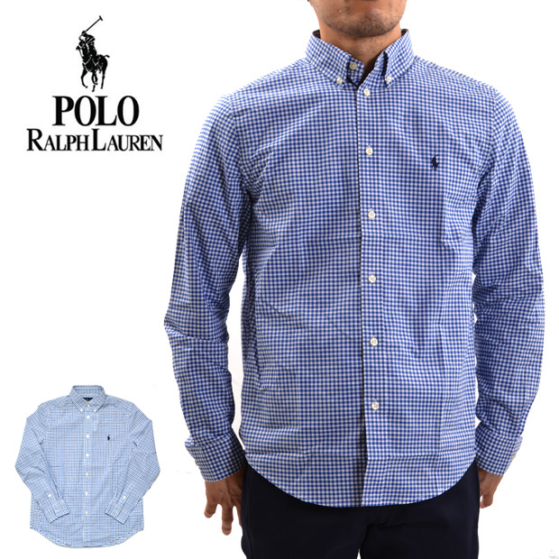 ポロラルフローレン POLO RALPH LAUREN メンズ チェックシャツ ワンポイントポニー 長袖 723041 723042【メール便配送】